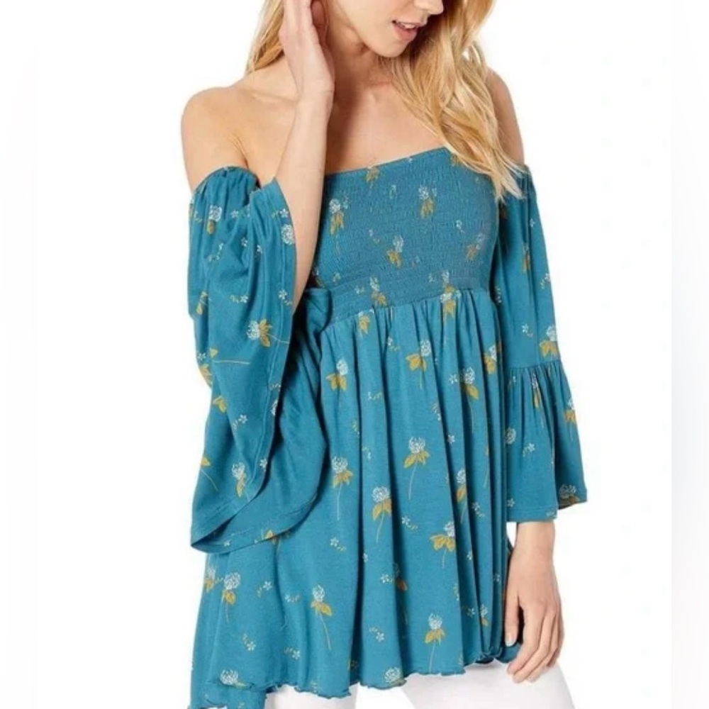 NWT Free People Lana Off Shoulder Tunic Top Size Small - Picture 2 of 10